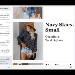 Vici Collection L/S blouse with ruffle cuffs